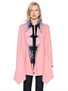 Gaowei+xinzhan Boiled Wool & Printed Satin Jacket
