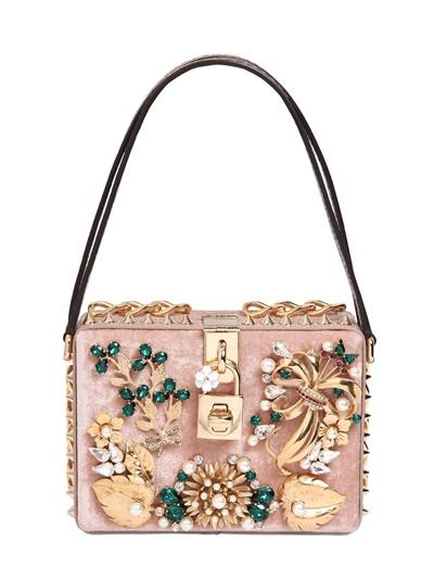 Dolce & Gabbana Dolce Mamma Jeweled Velvet Bag