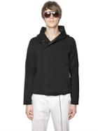 Emporio Armani Hooded Bonded Cotton Sweater