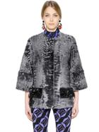 Marni Wool Crepe & Astrakhan Fur Jacket