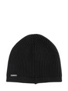 Dsquared2 Ribbed Wool Beanie Hat & Gloves Set