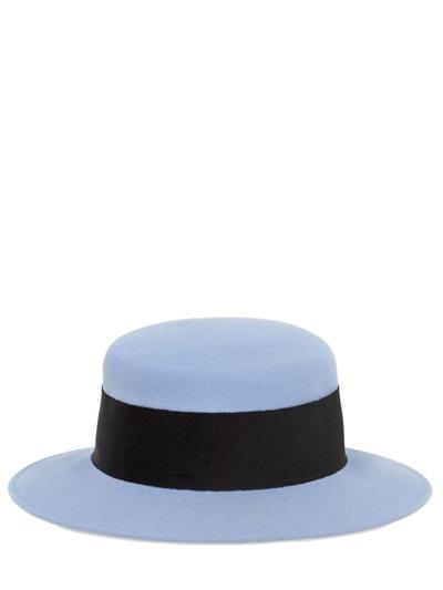 Alex Wool Felt Boater Hat
