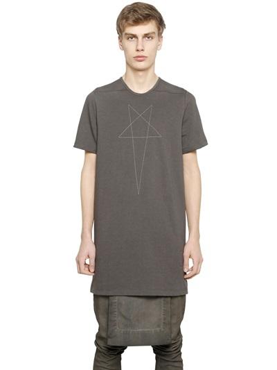 Rick Owens Drkshdw Embroidered Cotton T-shirt