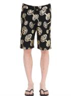 Moschino Underwear Dumbbell Printed Cotton Jogging Shorts