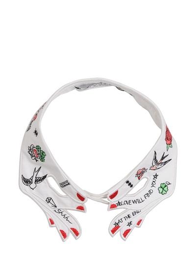 Vivetta Asia Embroidered Cotton Poplin Collar