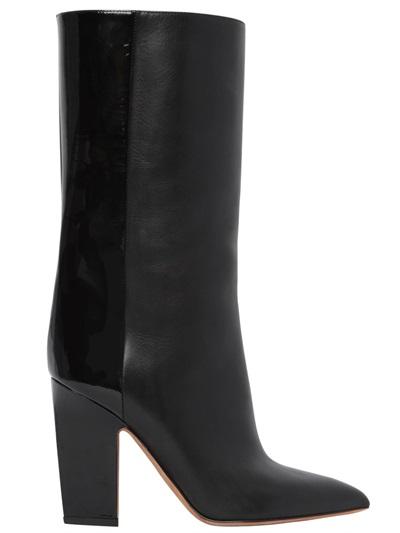 Valentino 100mm Rouge-ish Leather & Patent Boots