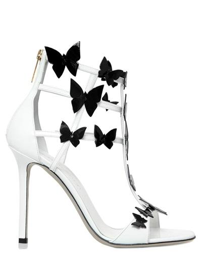 Tamara Mellon 105mm Black Magic Patent Leather Sandals