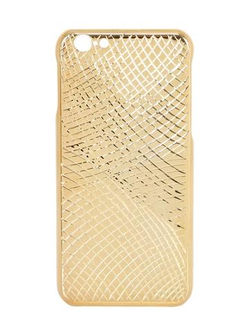 La Mela Luxury Handmade In Italy Lizard Gold Pleated Iphone 6 Case