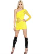 Alexandre Vauthier Stretch Viscose Jersey & Tulle Dress