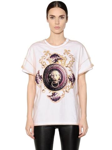Antpitagora Printed Cotton T-shirt & Tulle Top