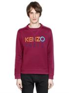Kenzo Logo Embroidered Cotton Blend Sweatshirt