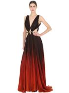 Roberto Cavalli Silk Chiffon Long Dress