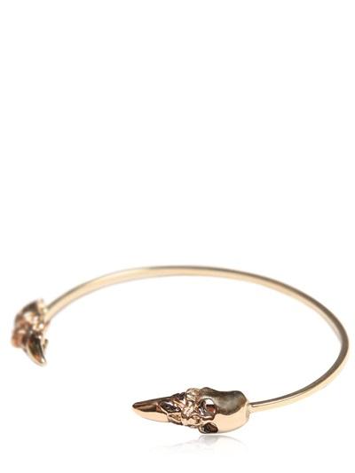 Emanuele Bicocchi Gold Skull Thin Bangle Bracelet