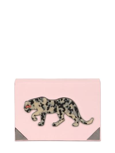 Benedetta Bruzziches Book Leather With Perspex Panther Clutch