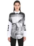 Hba Hood By Air Face Printed Cotton Poplin Shirt