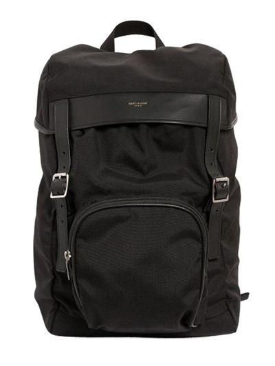 Saint Laurent Nylon & Leather Backpack