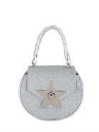 Salar Mimi Glitter Leather Top Handle Bag