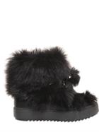 Emilio Pucci Lamb Fur & Leather Snow Boots