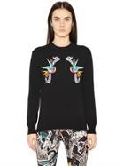 Love Moschino Tattoo Patches Wool Blend Sweater