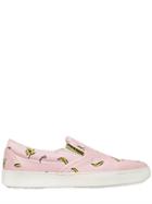 Dsquared2 Banana Printed Canvas Slip On Sneakers
