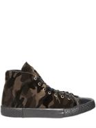 Black Dioniso Vintage Camouflage Velvet Sneakers