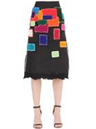 Maurizio Pecoraro Patchwork Embroidered Organza Skirt