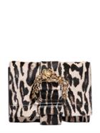 Roberto Cavalli Heroine Blossom Printed Ponyskin Bag