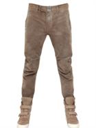 Balmain 18cm Washed Moleskin Biker Jeans