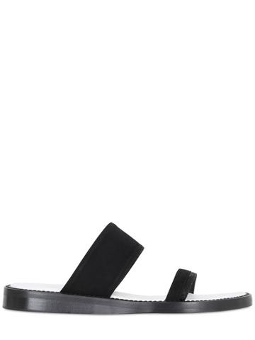 Ad Ann Demeulemeester Suede Slide Sandals