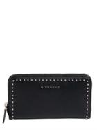 Givenchy Studded Smooth Leather Zip Around Wallet