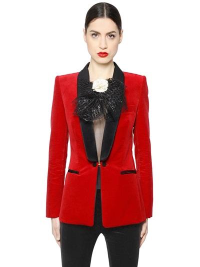 Daniele Carlotta Cotton Velvet Tuxedo Jacket