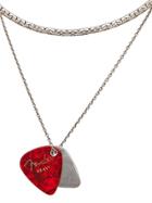 Laura B Guitar Pick Charms Brass & Silver Chain