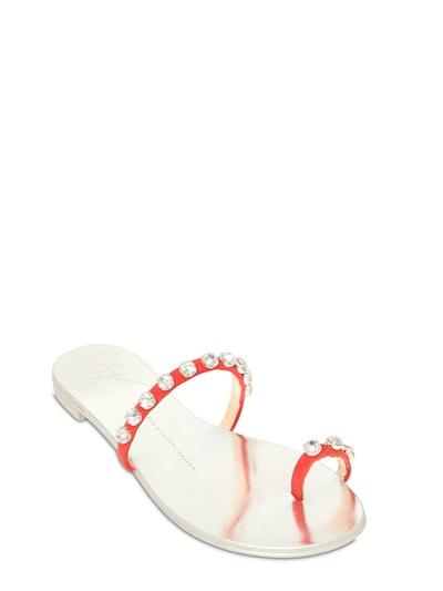 Giuseppe Zanotti 10mm Embellished Suede Sandals