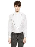 Ann Demeulemeester Zip Off Panel Detail Cotton Poplin Shirt