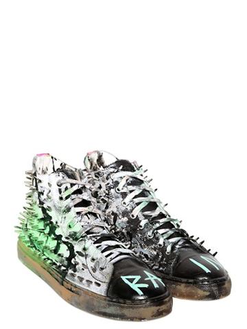 Gienchi Hand-painted Canvas High Top Sneakers
