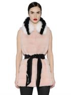 Blancha Two Tone Fox & Mink Fur Vest