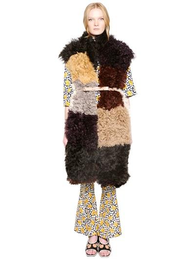 Marni Patchwork Shearling Vest
