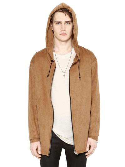 Perdre Haleine Zip-up Faux Suede Sweatshirt
