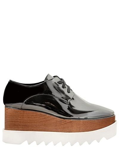 Stella Mccartney 75mm Elise Metallic Faux Leather Shoes