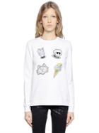 Karl Lagerfeld Cotton Sweatshirt With Appliqus
