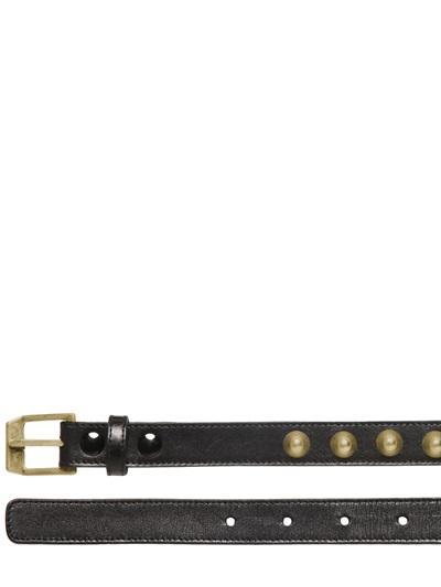 Saint Laurent - 2cm Studded Leather Belt
