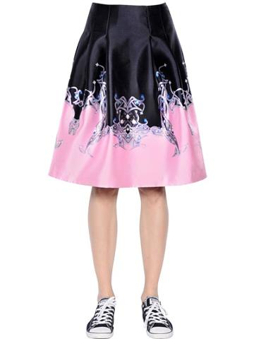 Gaowei+xinzhan Printed Duchesse Satin Skirt