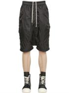 Rick Owens Drkshdw Wrinkled Nylon Shorts