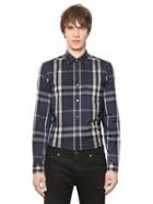 Burberry Brit Bhecked Stretch Cotton Poplin Shirt