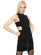 Alexandre Vauthier Cutout Viscose Jersey Top
