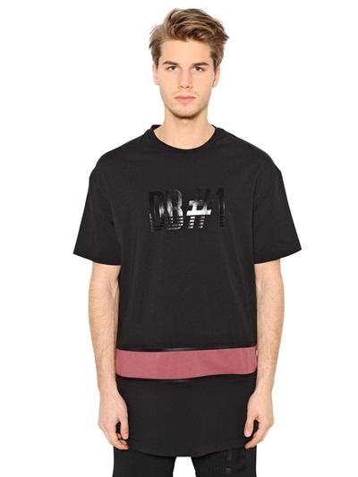 Dirk Bikkembergs Zip-up Stretch Cotton T-shirt