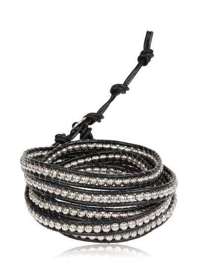 Colana - Six Wrap Leather And Silver Bracelet