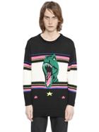 Saint Laurent Oversized T-rex Wool Blend Sweater