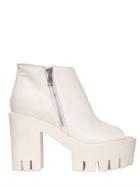 Strategia 110mm Leather Open Toe Ankle Boots
