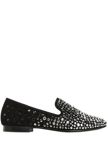 Giuseppe Zanotti Homme Gradient Swarovski Suede Loafers